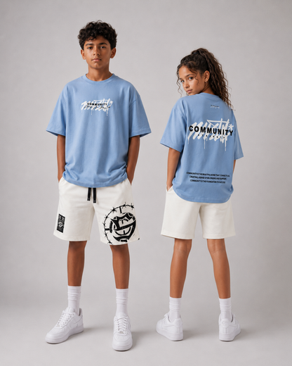 Community baby blue t-shirt