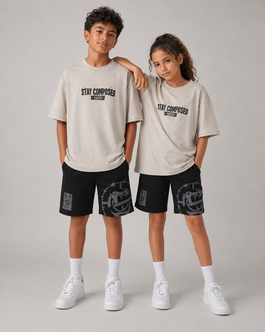 Composed silver t-shirt